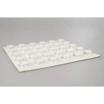 Image of TOOLCRAFT 2125C60-C Foot self-adhesive, circular Transparent (Ø x H) 12.7mm x 3.5mm 60 pc(s)