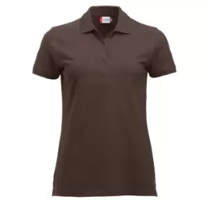 Image of Clique Womens/Ladies Marion Polo Shirt (S) (Dark Mocha)