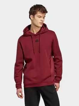 Image of adidas Sportswear City Escape Hoodie - Brown, Burgundy, Size XS, Men