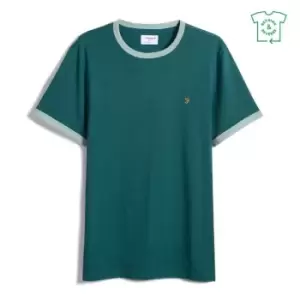 Image of Farah Groves Ringer T Shirt - Green