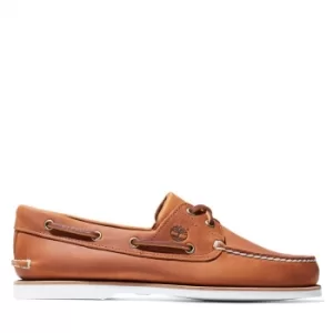 Image of Timberland Classic Boat Shoe For Men In Orange Orange, Size 7