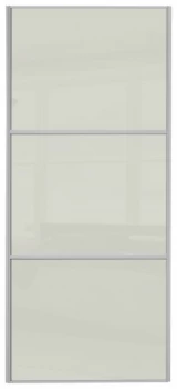 Image of Sliding Wardrobe Door W762mm 3 Panel Arctic White
