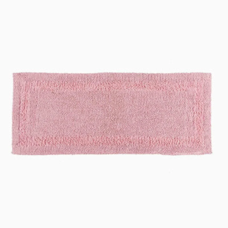 Image of Homescapes Luxury Reversible Bath Mat Runner - Blush Pink