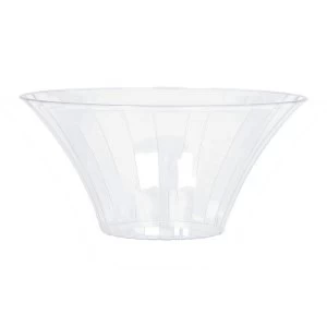Image of Clear Plastic Flared Bowels (Pack Of 6)