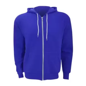 Image of Canvas Unixex Zip-up Polycotton Fleece Hooded Sweatshirt / Hoodie (XS) (True Royal)