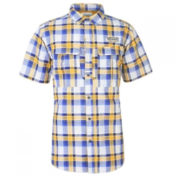 Image of Columbia Short Sleeve Check Shirt Mens - Stinger Plaid