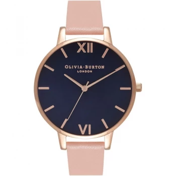 Image of Navy Dial Rose Gold & Dusty Pink Watch
