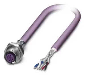 Image of Phoenix Contact 1534478 Sensor Cord, 5P, M12 Rcpt-Free End, 1M