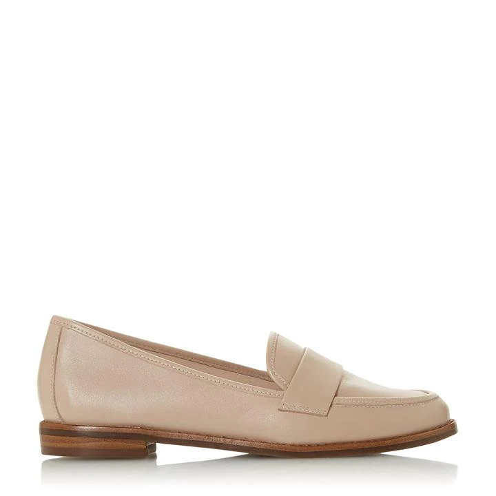Image of Dune Ecru Leather 'Glenby' Loafers - 3 - cream