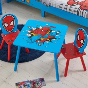 Image of Spiderman Table And 2 Chairs Blue