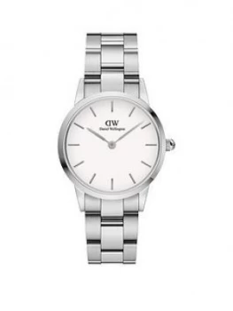 Image of Daniel Wellington Iconic White 28Mm Dial Stainless Steel Bracelet Watch