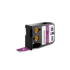 Image of Dymo 1868792 White on Purple Label Tape 19mm x 7.5m