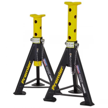Image of Sealey AS6Y Axle Stands (Pair) 6tonne Capacity per Stand - Yellow