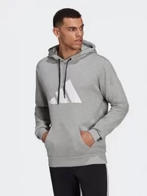 Image of adidas Sportswear Future Icons Logo Graphic Hoodie, Grey, Size L, Men