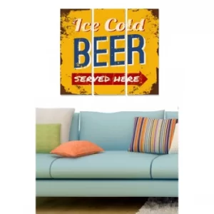 Image of MDF2716424 Multicolor Decorative MDF Painting (3 Pieces)