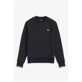 Image of Fred Perry Crew Neck Sweatshirt - Black