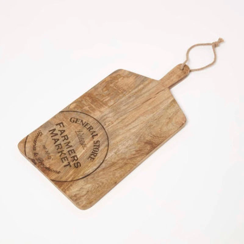 Image of Homescapes Vintage Wooden Cutting Board Cheese Appetizer Board Natural unisex