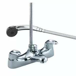 Image of Bristan Java Deck Mounted Bath Shower Mixer Tap Chrome & Kit - 531854