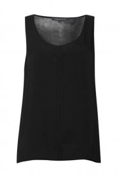 Image of French Connection Clee Crepe Light Vest Top Black