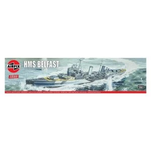 Image of HMS Belfast 1:600 Vintage Classic Warship Air Fix Model Kit