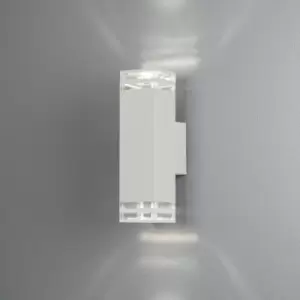 Image of Pollux Outdoor Modern Up Down 4 Line Wall Light White 2x GU10, IP44