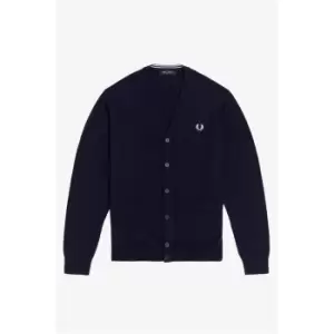 Image of Fred Perry Logo Cardigan - Blue