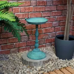 Image of St Helens Metal Bird Bath / Feeder - Green
