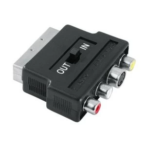 Image of Hama Video Adapter, S-VHS socket/3 RCA sockets - Scart plug, 4 pins