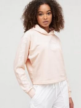 Image of Puma Amplified Cropped Hoodie - Pink, Size XL, Women