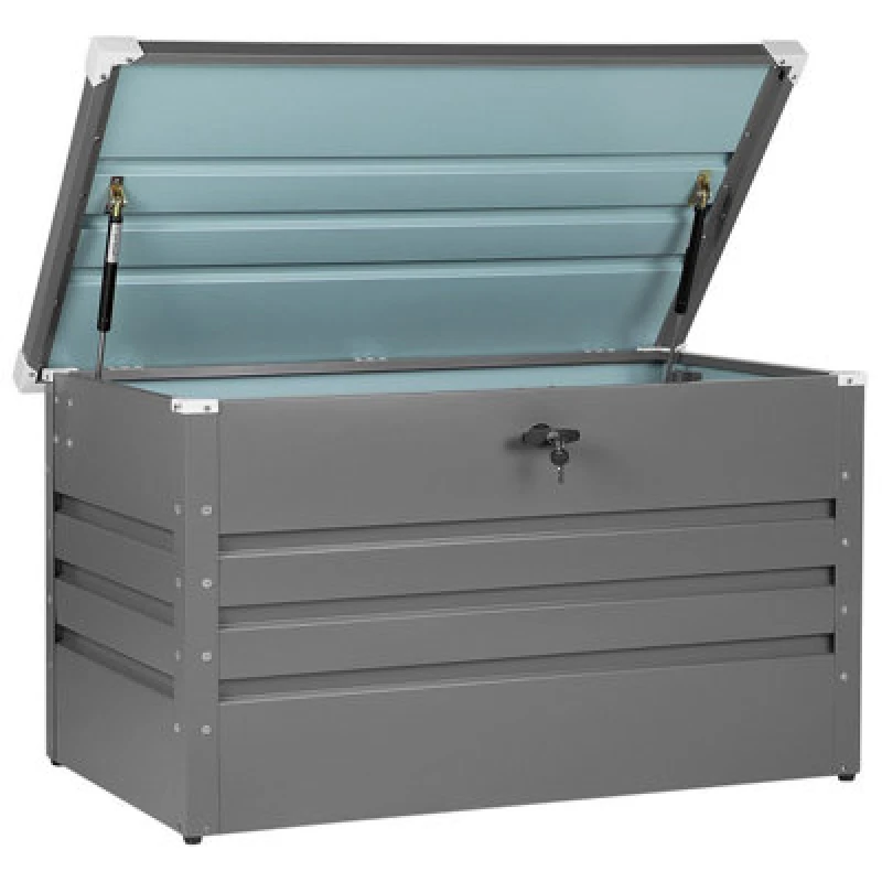 Image of Beliani Storage Box Cebrosa 132cm 62cm Grey