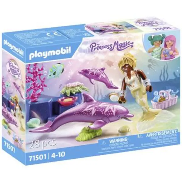 Image of Playmobil Princess Magic Mermaid with dolphins 71501 71501