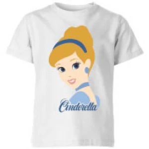 Image of Disney Princess Colour Silhouette Cinderella Kids T-Shirt - White - 9-10 Years
