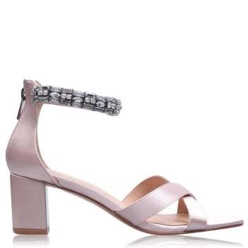 Image of Linea Jewelled Block Heels - Pink