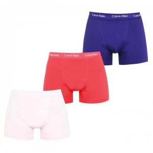 Image of Calvin Klein Stretch Trunks 3 Pack - Blu/Red/Pink