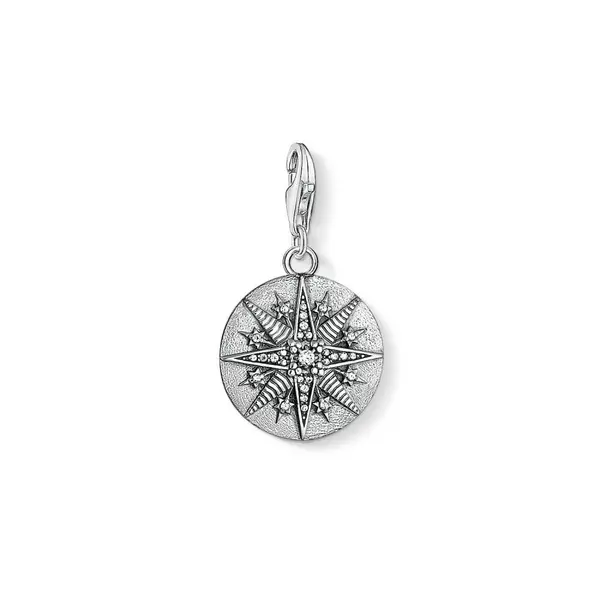 Image of Thomas Sabo Charm Club Silver Star Coin Charm Pendant 1716-643-14