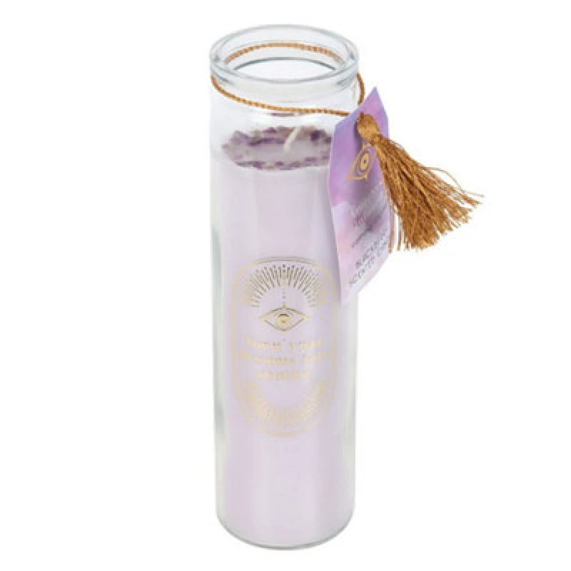 Image of Something Different Something Different Blackberry Amethyst Tube Candle in Pink Pink One Size Unisex 5063693744878