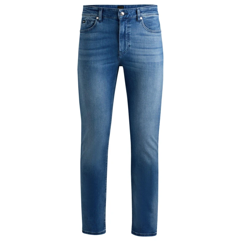 Image of Boss Mens HBB Delaware3Slm Slim-fit Jeans Med Blue 420 male 32W S