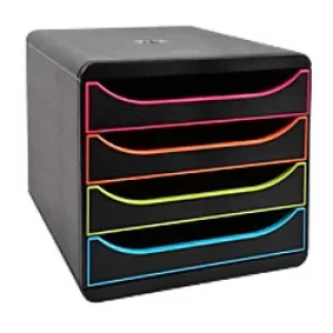 Image of Exacompta Big Box Black Office, Black/Harlequin/Black, Pack of 1