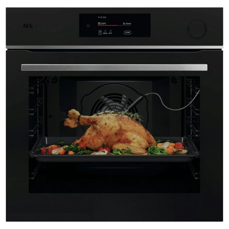 Image of AEG 7000 MealAssist TR7PB731ST Built In Electric Single Oven with Pyrolytic Cleaning - Matt Black - A++ Rated