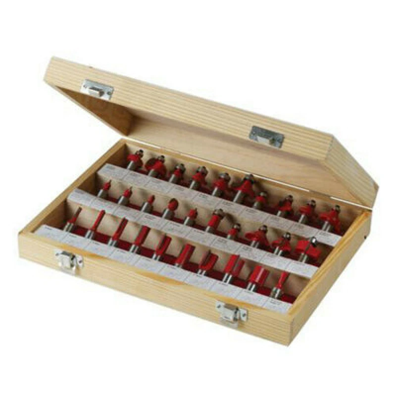Image of Loops 30 Piece TCT Router Bit Set ½" Shank Tungsten Carbide Blade Laminate Worktop Multi