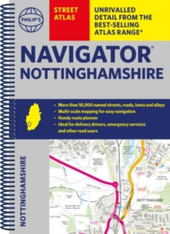 Image of Philip's Navigator Street Atlas Nottinghamshire Spiral bound