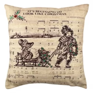 Image of A11914 Multicolor Cushion It's Beginning To Look A Lot Like Christmas