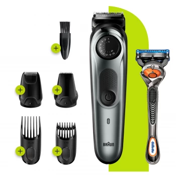 Image of Beard Trimmer with 4 attachments and Gillette Razor - Charging Plug only