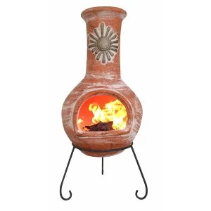 Image of Gardeco Extra-Large Sol Mexican Chiminea - Terracotta