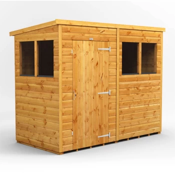 Image of 8x4 Power Pent Garden Shed - Brown