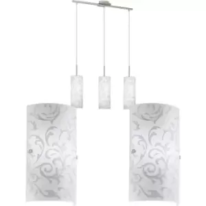 Image of Ceiling Spot Light & 2x Matching Wall Lights Satin Nickel & Glass Hanging Lamp