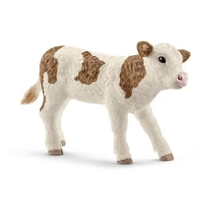 Image of SCHLEICH Farm World Simmental Calf Toy Figure
