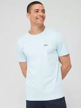 Image of BOSS Curved Regular Fit T-Shirt - Light Blue Size L, Men