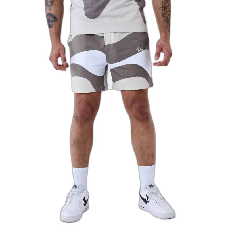 Image of Project X Paris Wave effect tricolor shorts Project X Paris Gris Male S