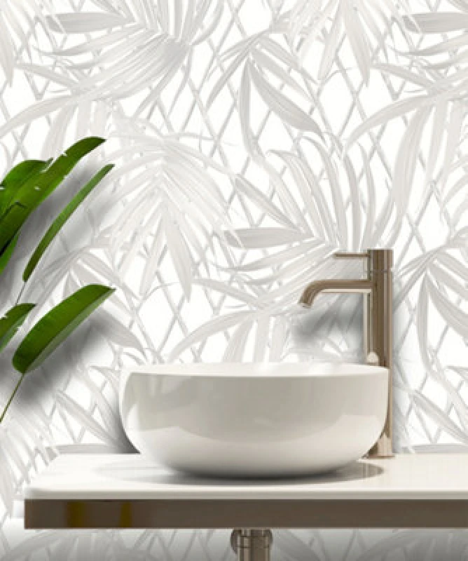 Image of Rasch Paradise Palm Luxury Heavyweight Vinyl - Neutral